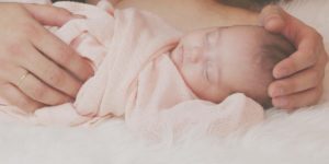 Newborn child sleeping